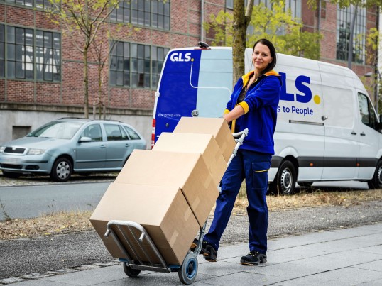 GLS Parcels delivery van out on its route